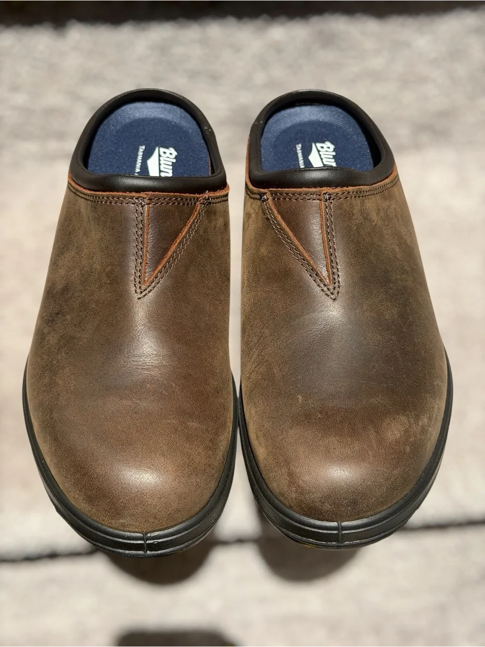 NEW Blundstone Originals #2421 Antique Brown Leather‎ Mule Clogs Men’s US 10